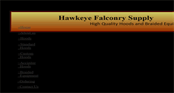 Desktop Screenshot of hawkeyefalconrysupply.com