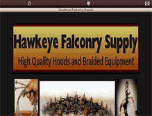 Tablet Screenshot of hawkeyefalconrysupply.com